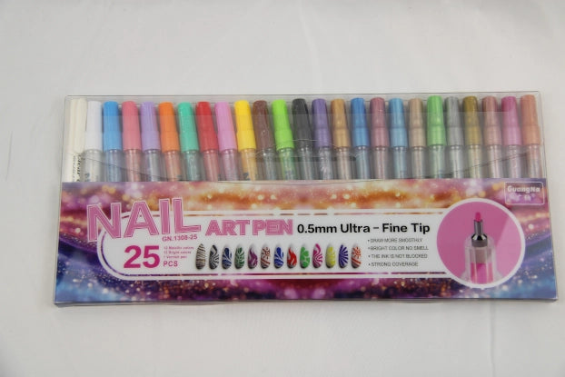 Guangna Nail-Art Set – 24 Farben + 1 Fixierstift